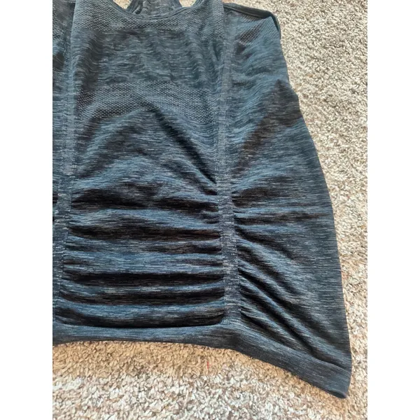 Athleta‎ Fastest Track Racerback Tank Small Space Dye Ruched 489382 Gripper Hem - Image 3