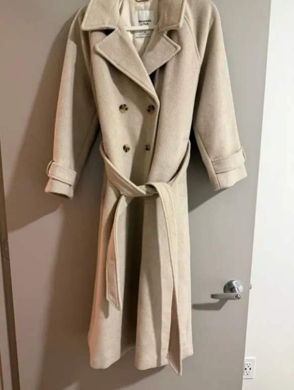 Abercrombie wool blend trench coat - Image 2