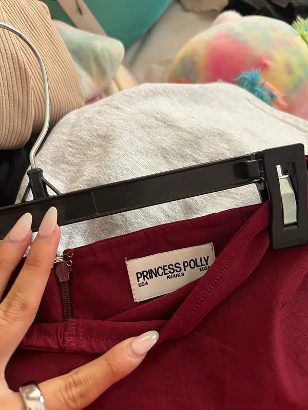Princess Polly Can’t Sleep Skort Burgundy - Image 4