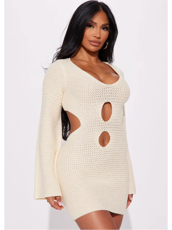 NWT • Crochet Cutout Mini Dress - Image 2