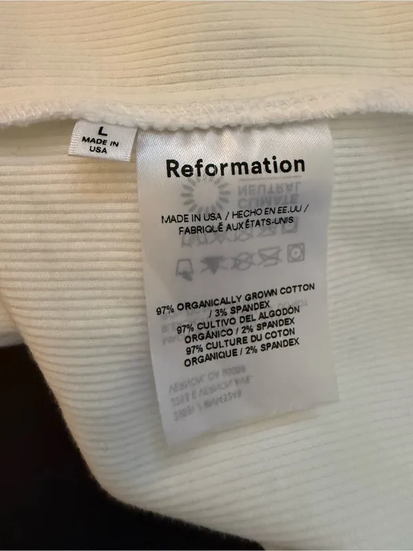 Reformation Cream Long-Sleeve Mock Neck Top - Image 5