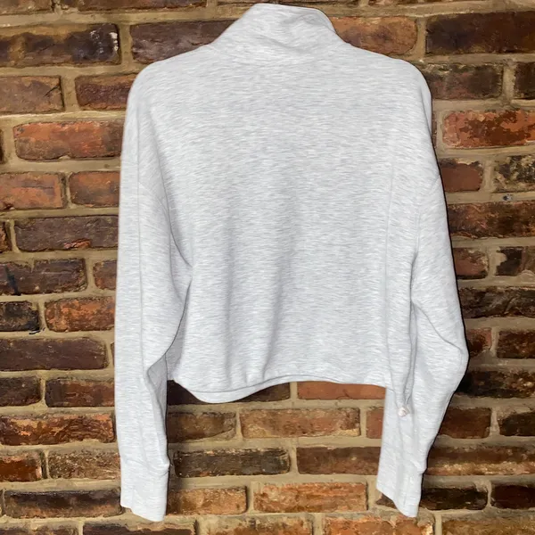 Velocity Heathered Gray Scuba Spencer 1/2 Half Zip Sweatshirt Women's Size Large - Image 6