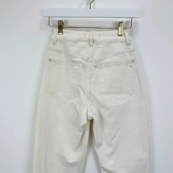 Madewell The Curvy 90s Straight Jean Vintage Canvas Beige High Waist US 23 NWT - Image 9