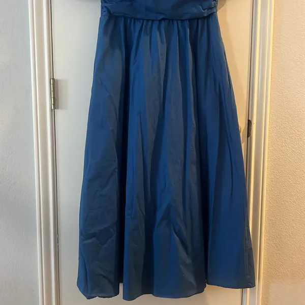 Few Moda O.P.T River Blue Puff Sleeve Midi Dress size Large L - Image 3