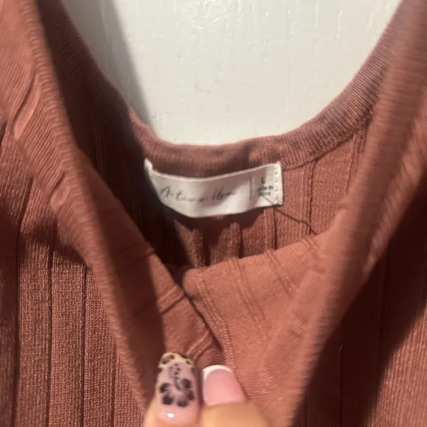 Bodycon Dress Brown Size L - Image 3