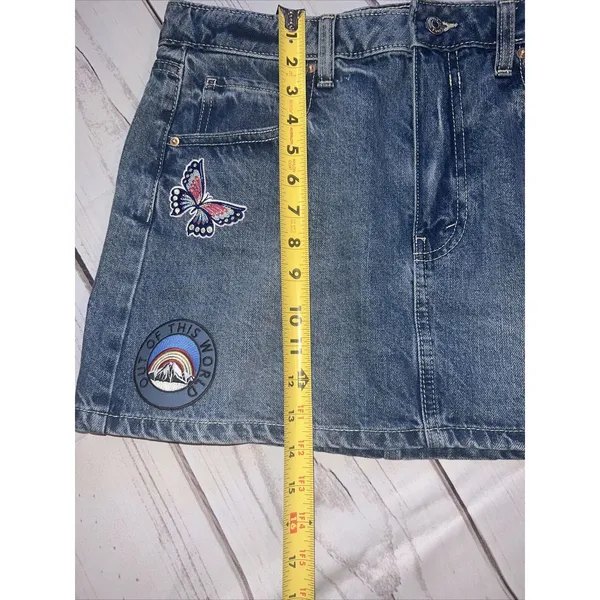 Wild Fable Denim Mini Skirt With Patches Women’s 8 NWT - Image 6