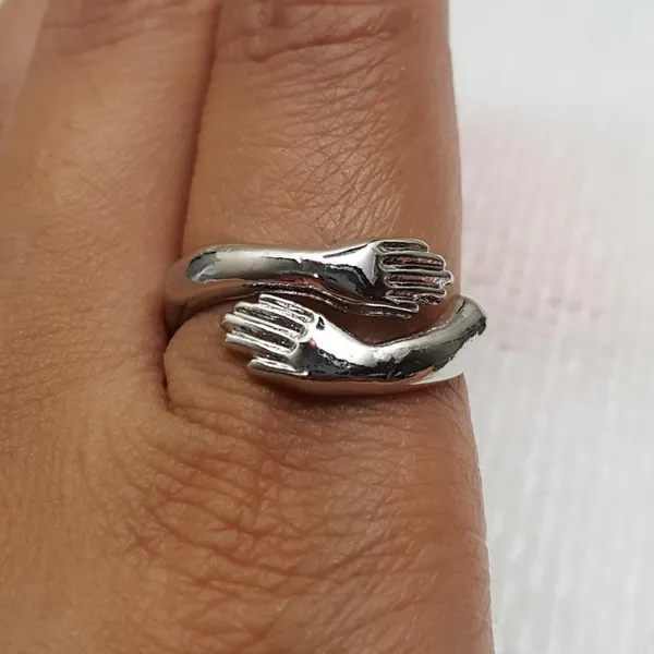 Silver Adjustable Hug Ring - Image 2
