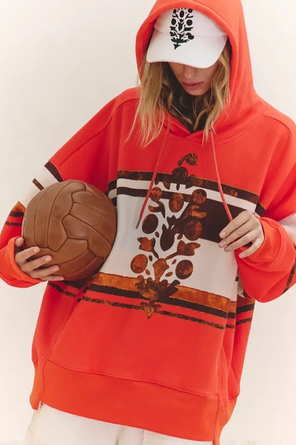 NWT Free People Movement Sprint To The Finish Logo Hoodie In Pomegranate Size:Xs $128 MSRP No refunds or cancelllations - Image 3