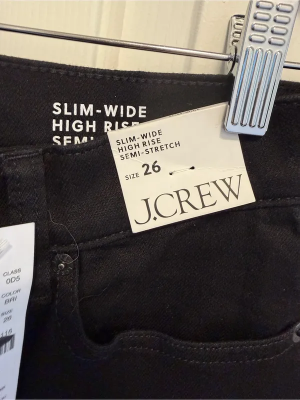 J. Crew Slim-wide Jean Black Rinse Wash Size 26 - Image 6