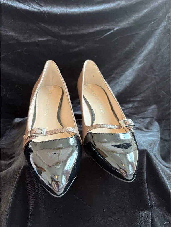 Franco Sarto Women's Two-Tone Leather Kitten Heel Pumps, Size 8.5 - Image 4