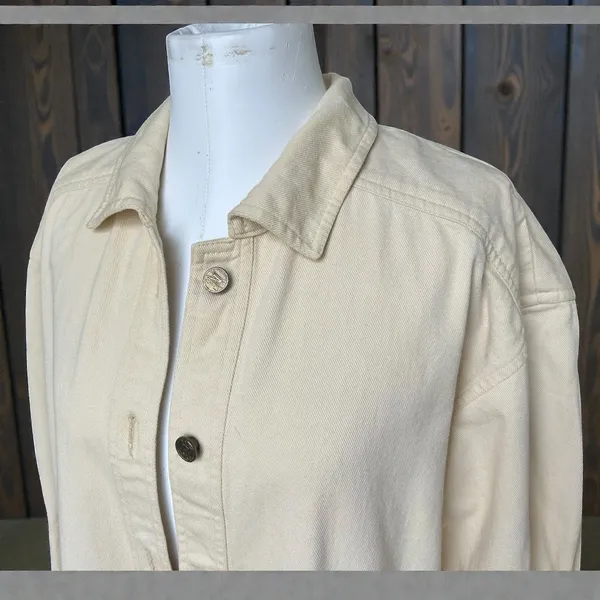Vintage Escada Yellow Oversized Barn Coat Jacket Utility Size 34 Quiet Luxury - Image 14