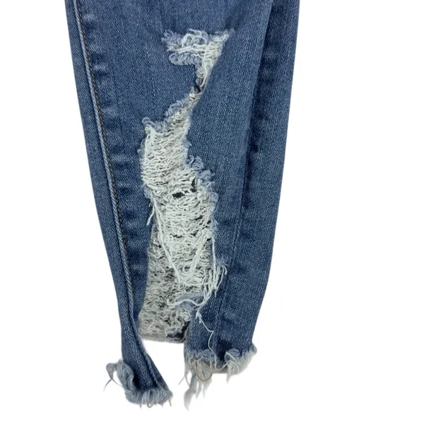 American Eagle High Rise Jeggings Super Stretch Destroyed Medium Wash Size‎ 4R - Image 3