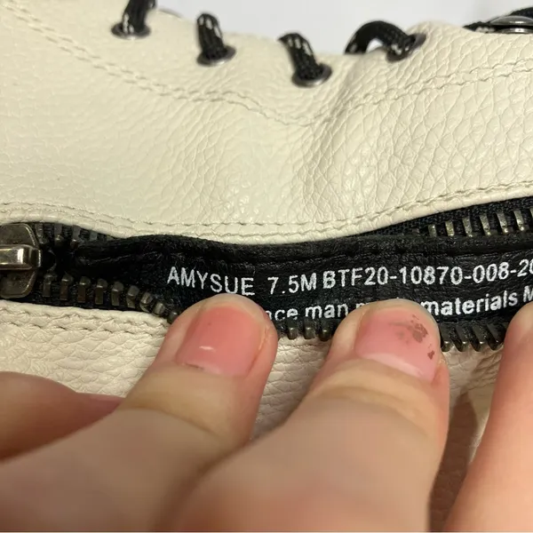 Bare traps Amysue white combat boots zip up women’s‎ size 7.5 punk casual - Image 9