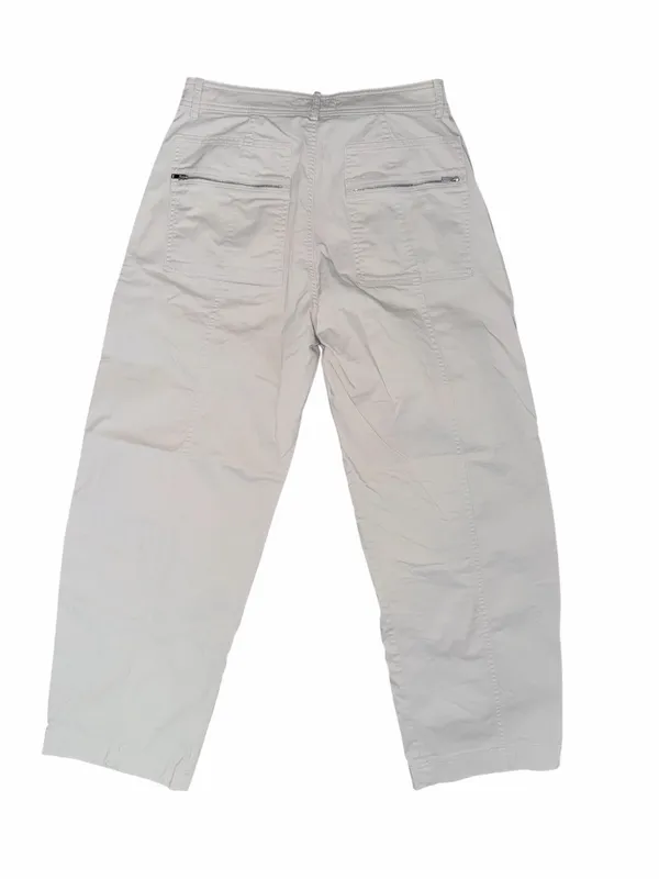 Abercrombie & Fitch Beige Cargo Pants Twill Cotton Pockets High Rise Utility - Image 3