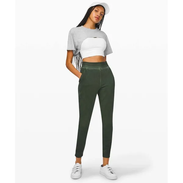 Lululemon All Yours Boyfriend Ultra Crop Heathered Core Light Grey Size 6 - Image 2