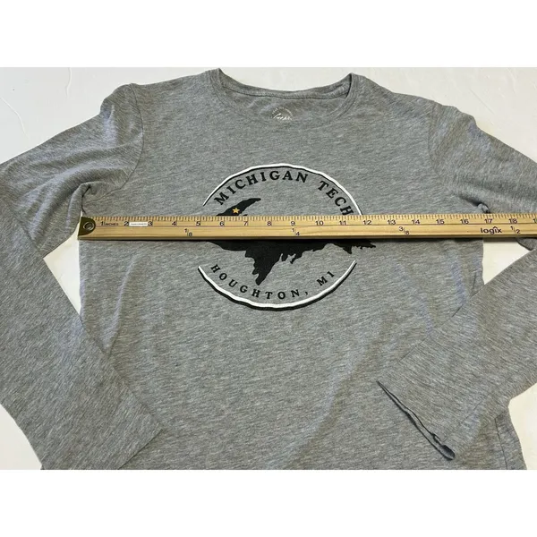 Gear For Sports Michigan Tech Women Small Shirt Long Sleeve UP Map Gray MTU - Image 8