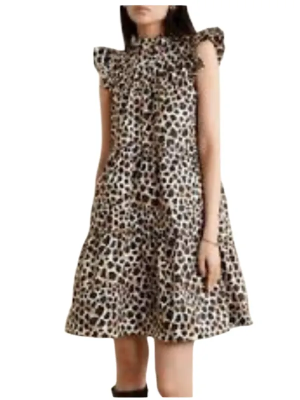 New York Leopara Print Tiered Ruffle Dress. Size Medium NWOT - Image 3