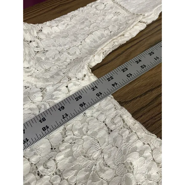 Lumie Cream Lace Bell Sleeve Cropped Blouse Top Boho Cottagecore‎ Feminine S - Image 11