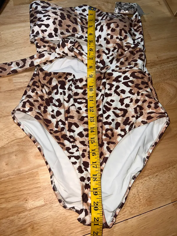 Aerie One Piece Full Coverage Swimsuit Animal Print Medium BNWTS $59.96 - Image 13