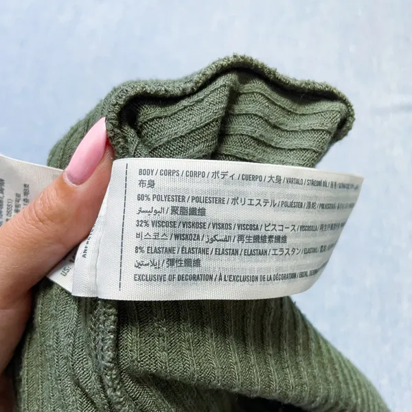 Abercrombie & Fitch Ribbed Knit Midi Skirt Size XSP in Green - Image 4