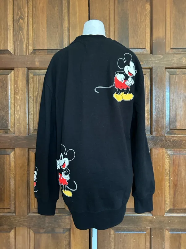 Walt‎ Disney World Mickey Mouse Expressions Sweatshirt Black Crewneck Small - Image 3