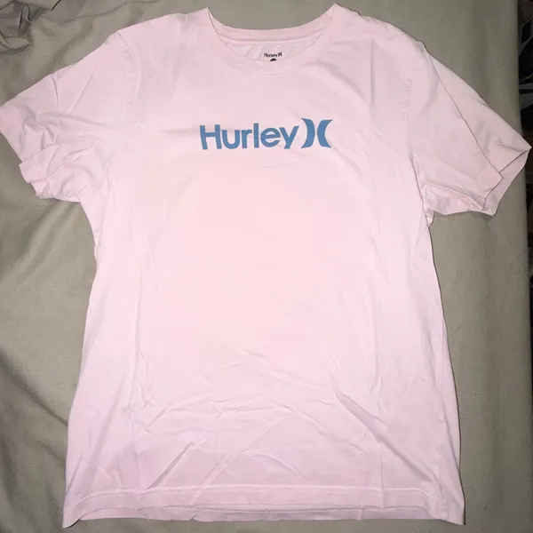 Hurley Women's Short Sleeve Graphic Logo T-Shirt Light Pink Size Large - Image 3