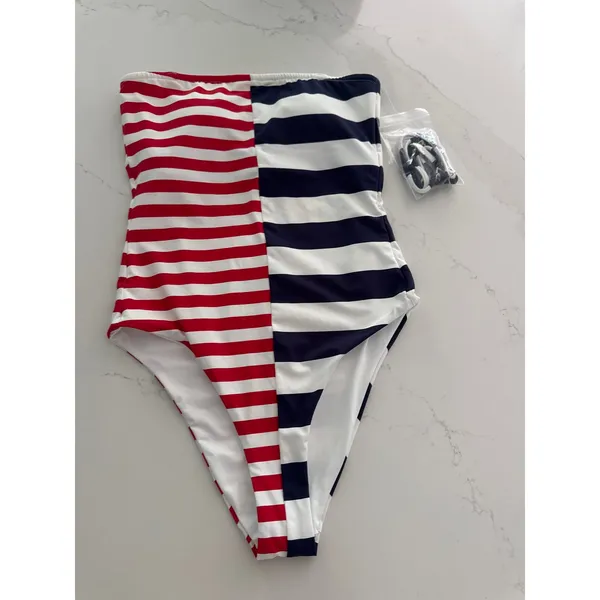 BEACH RIOT Amber One Piece Star Spangled Stripes Size XS NEW - Image 4
