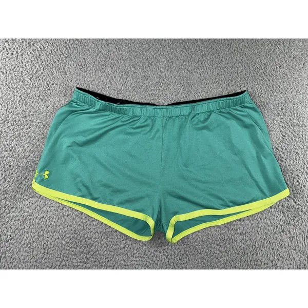 Under Armour Running Shorts‎ Women Medium Elastic Waist Outdoor Athletic 2'' - Image 11