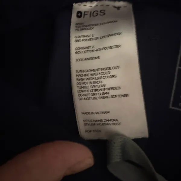 FIGS Zamora Navy cargo jogger scrub pants size XS/T. - Image 6