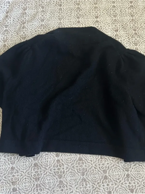 Banana Republic Black Cashmere Cropped Bolero Cardigan Sweater - Image 6