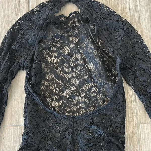Victoria's Secret Elegant Black Lace Bodysuit - Image 3