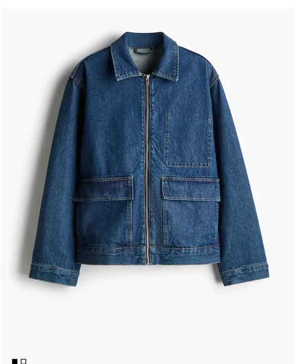 H&M Denim Zip Up Jacket - Image 2