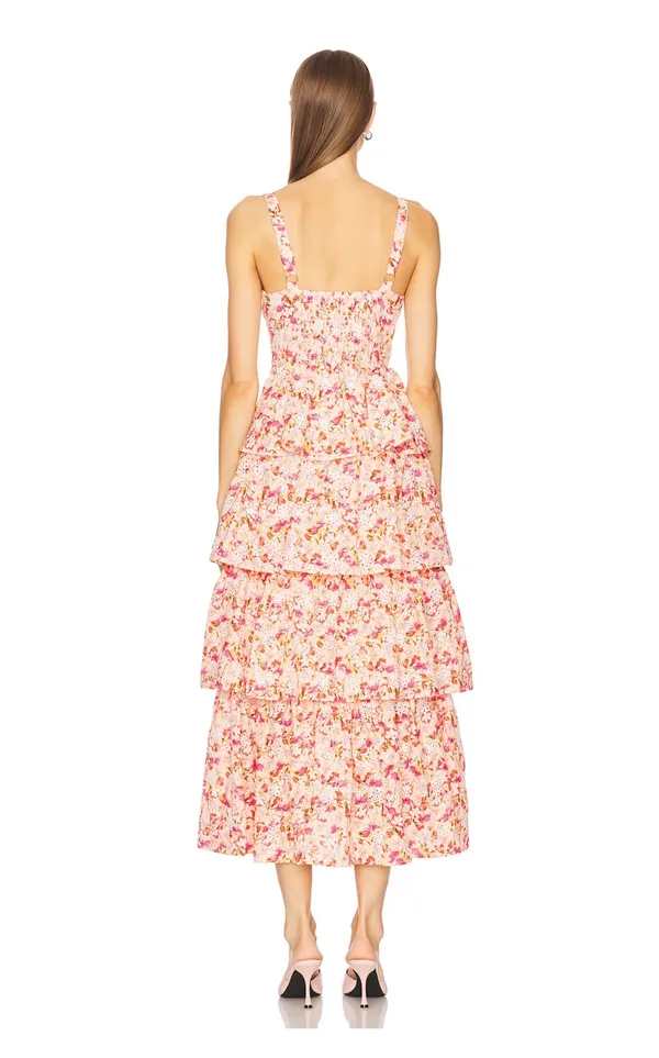 Midsummer Dress ASTR the Label Floral Tiered Maxi - Image 2