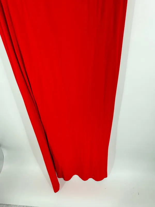 NWT Rolla Coster Women Red Maxi Dress Halter Adjustable Straps Medium - Image 4