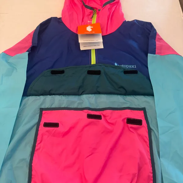 NEW Cotopaxi Teca Windbreaker Women's XS Pink Blue Packable Anorak Half‎ Zip - Image 5