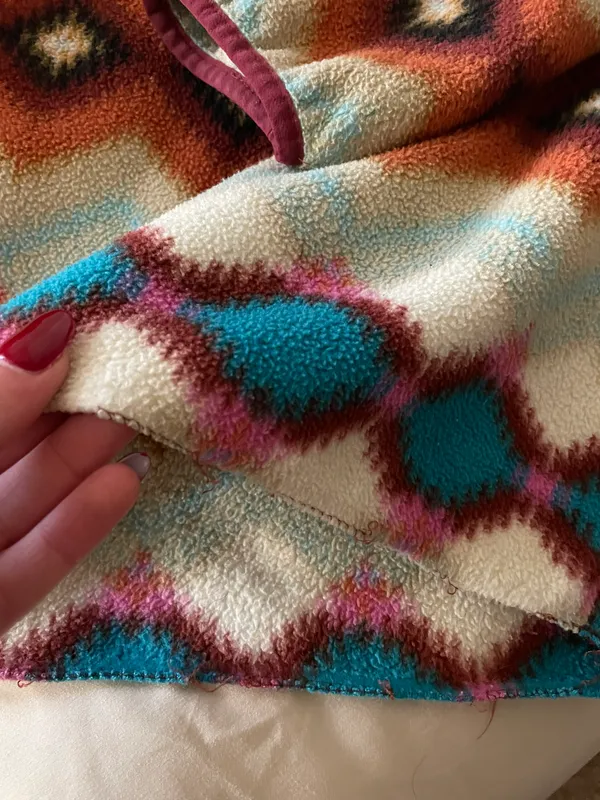 Patagonia Synchilla Fleece Pullover Women’s Desert Snap Red Wild Aztec Large - Image 3
