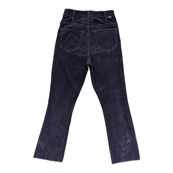 MOTHER The‎ Hustler Ankle Fray Corduroy Pants Hopscotch Brown High Rise Flare 25 - Image 3