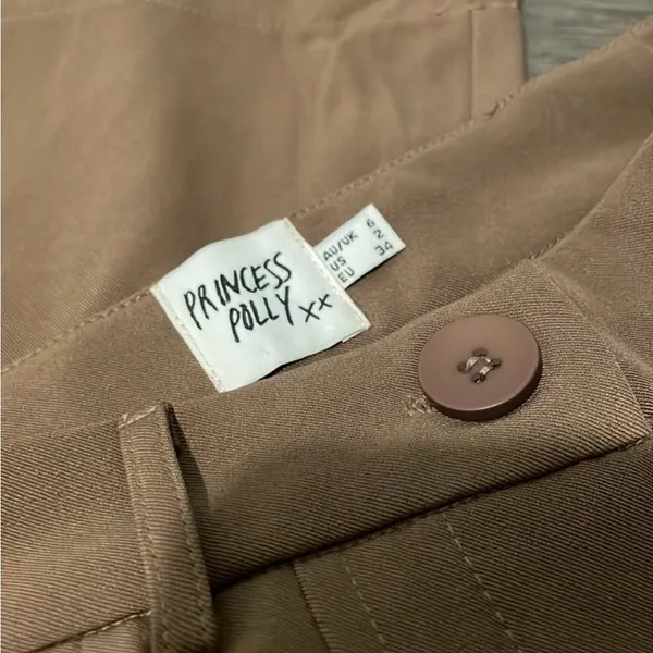 Princess Polly NWOT brown archer pants suit pants dress pants slacks us 2 - Image 3