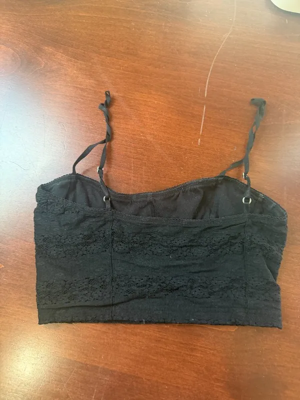 Nordstrom Frenchi Corset Style Lace Bralette Crop Top Size Small Black - Image 3