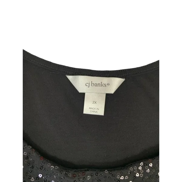 CJ Banks Women's Sequin Front Sleeveless Top - Image 3