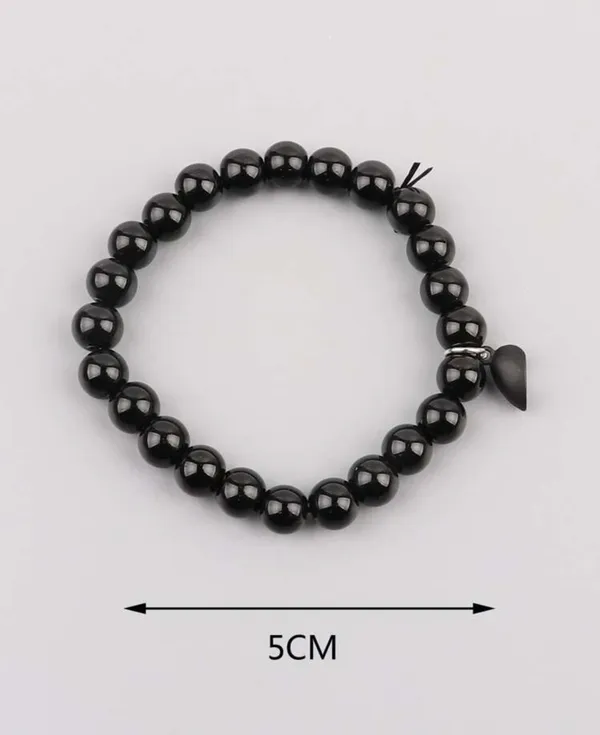 Couple Heart Bracelets Black - Image 3