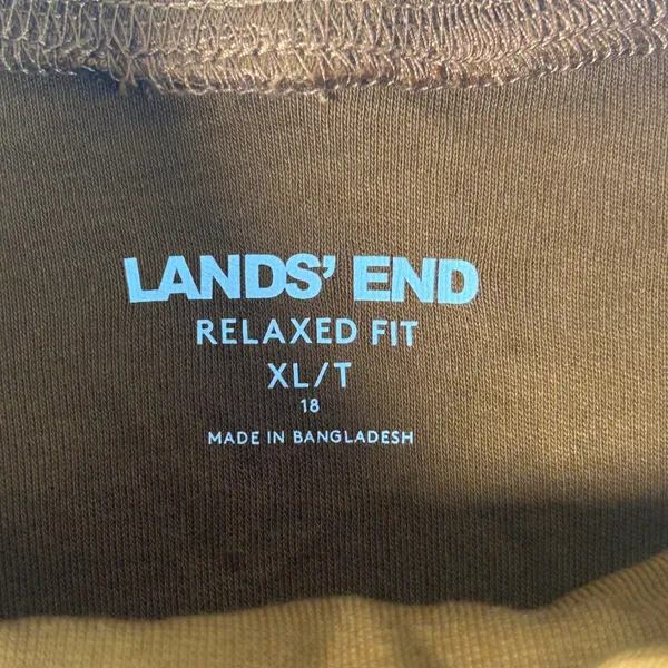 Lands End Size XL Tall Brown Relaxed Fit Long Sleeve Mock Neck T-Shirt - Image 6