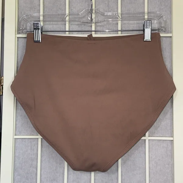 Skims Swim Beige Tan Minimalist High Waist Nude Slimming Bikini Bottoms Sz Small - Image 3
