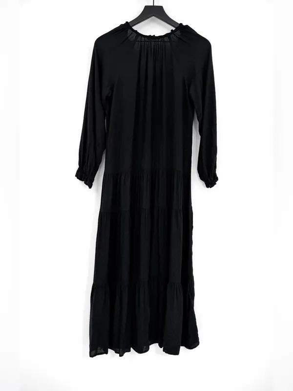 LOVESTITCH Dancing On Air Tiered Maxi Dress Black S - Image 7