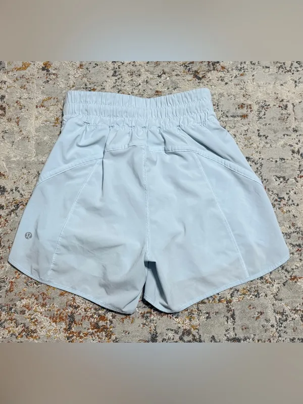 Lululemon Track That High-Rise Lined Short 5" size 4 light blue - Image 11