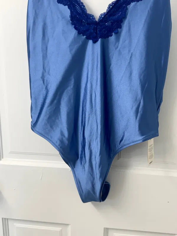 Aerie Swimsuit One-Piece Cheeky Blue S NWT - Image 4