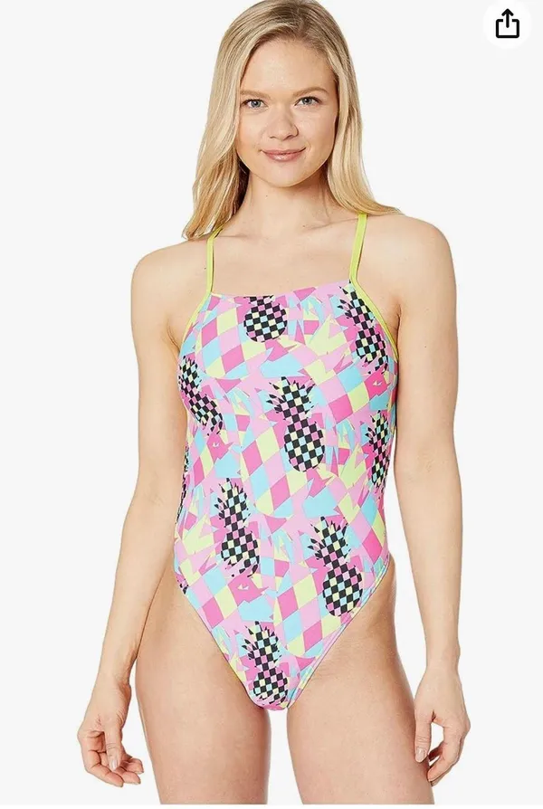 Speedo Print Turnz Fixed Back One-Piece - Image 6