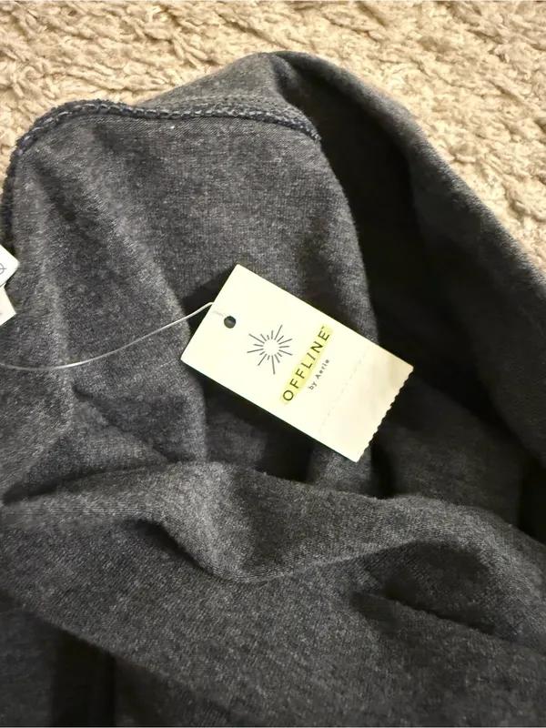 OFFLINE By Aerie Charcoal Gray OG Cotton Full Length Leggings - size XL - Image 7
