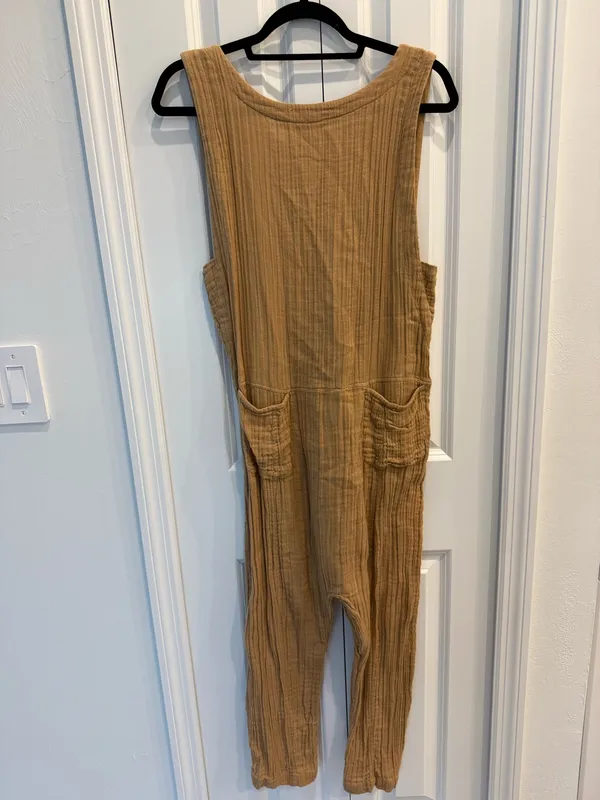 Free People Slouchy Cotton Gauze Jumpsuit - Image 2