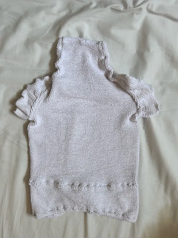 Reina Olga Laila crinkle one piece swimsuit sold at free people size large - Image 4